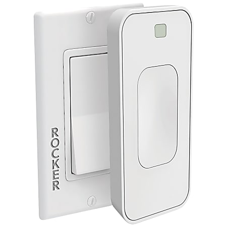 Switchmate Bright Rocker Smart Light Switch, 4-3/4"H x 1-13/16"W x 1"D, White