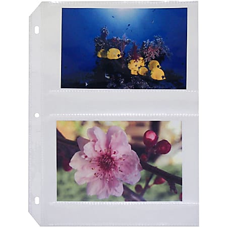 C-Line Photo Holders For Three-Ring Binders, 4" x 6", Box Of 50
