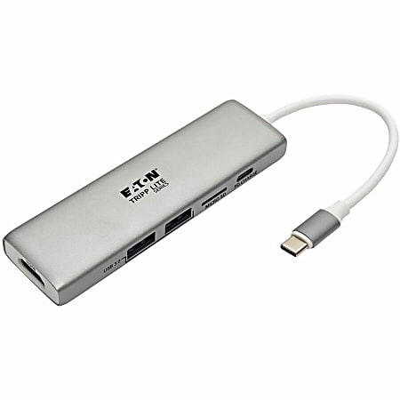 Eaton Tripp Lite Series USB C Docking Station Adapter, 4K @ 30 Hz, HDMI, Thunderbolt 3, PD Charging, Micro SD - U442DOCK10S