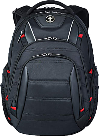 SwissDigital Circuit Business Backpack With 15.6" Laptop Pocket, Black