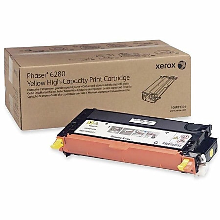 Xerox® 6280 High-Yield Yellow Toner Cartridge, 106R01394
