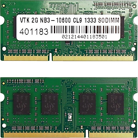 VisionTek 2x 2GB PC3-10600 DDR3 1333MHz 240-pin DIMM Memory Module - 4 GB (2x 2GB) - DDR3-1333/PC3-10600 DDR3 SDRAM - 900452