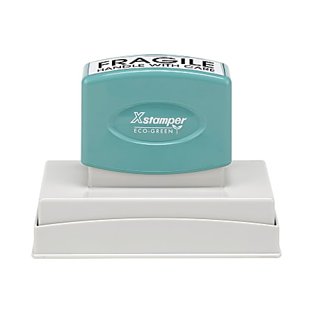 Custom ECO-GREEN Xstamper® Pre-Inked Stamp, N27, 65% Recycled, 1-9/16" x 3-15/16" Impression