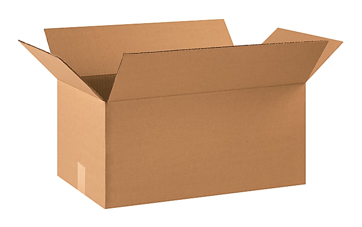 Partners Brand Corrugated Cartons, 22" x 12" x 10", Kraft, Pack Of 20
