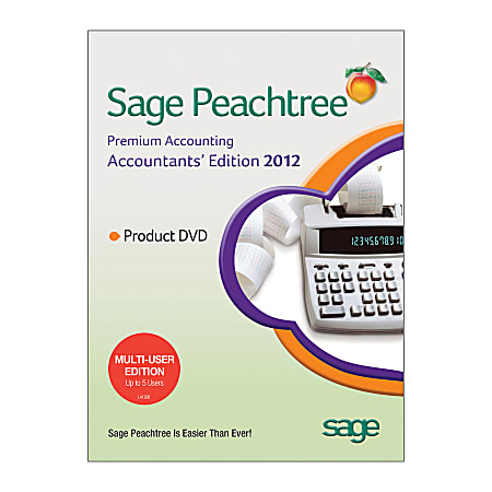 Sage Peachtree Premium Accountants Edition 2012, For 5 Users, Traditional Disc