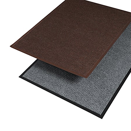 Crown Needle-Rib Wipe And Scrape Mat, 36" x 120", Brown