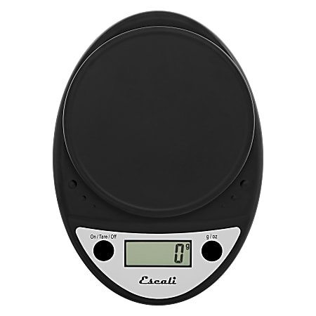 Escali Primo Digital Kitchen Scale, 1-11/16" x 8-1/2", Obsidian Black