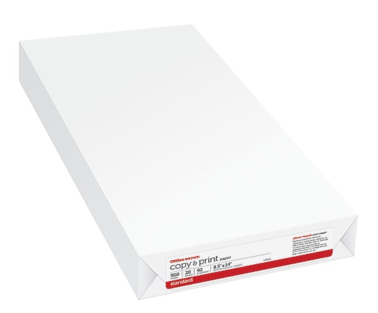 Office Depot Brand Multi Use Printer Copier Paper Legal Size 8 12 x 14 Ream  Of 500 Sheets 92 U.S. Brightness 20 Lb White - Office Depot
