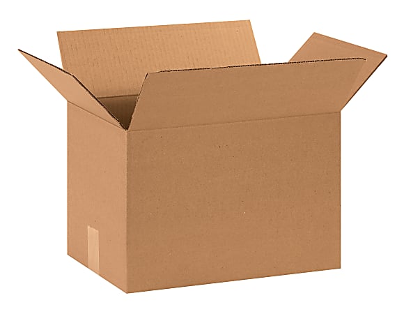 Partners Brand Corrugated Boxes, 15" x 10" x 10", Kraft, Pack Of 25