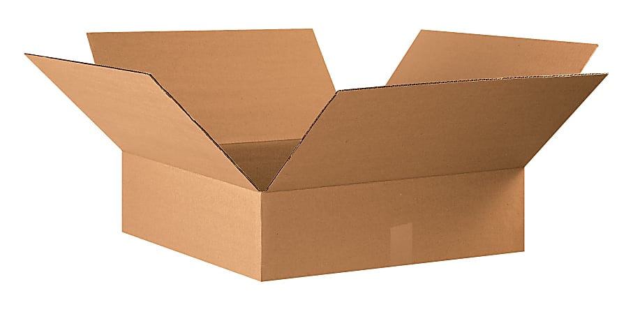 Partners Brand Corrugated Cartons, 22" x 22" x 6", Kraft, Pack Of 15