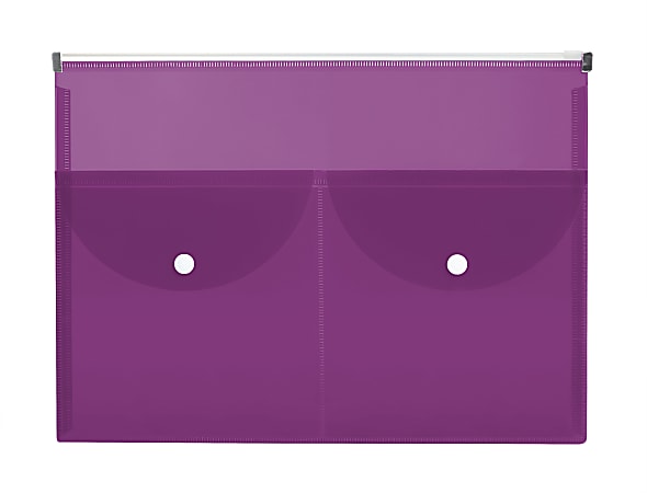 Office Depot® Brand Zippered Bag, 9-1/2" x 13", Purple
