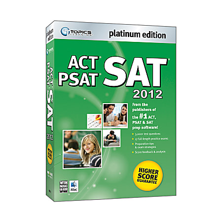 Topics Entertainment Platinum Edition SAT/PSAT/ACT Prep 2012 For PC/Mac, Traditional Disc