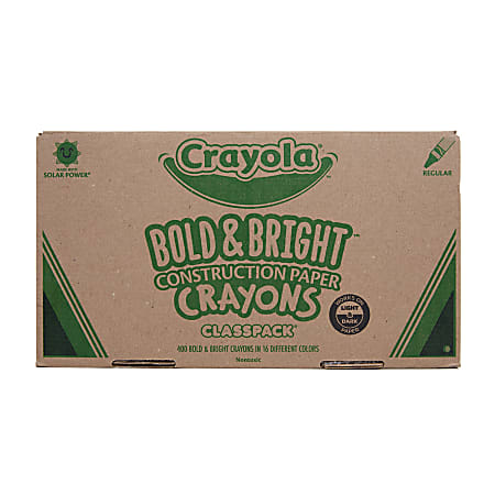 Crayola® Construction Paper Crayons, Assorted Colors, Box Of 400