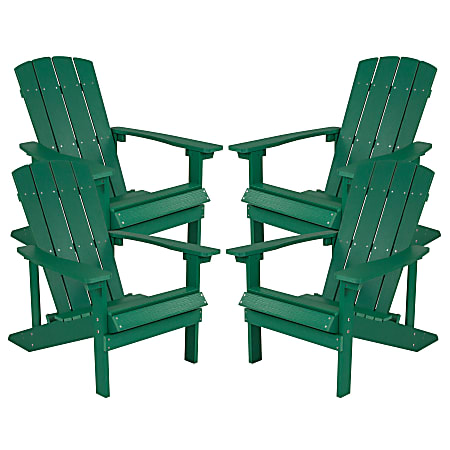 Green plastic adirondack chairs store