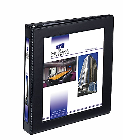 Avery® Heavy-Duty Framed View 3-Ring Binder, 1" One Touch EZD® Rings, Black, 1 Binder