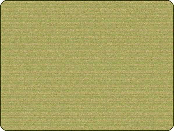 Carpets for Kids® KIDSoft™ Subtle Stripes Solid Tonal Rug, 6'x9', Green/Tan