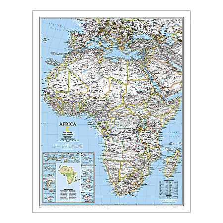 National Geographic Africa Classic Map, Laminated, 24" x 30.75"