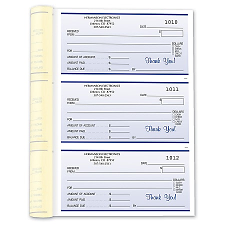 custom receipt books staples - Thru Journal Fonction