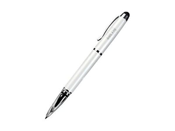 Adesso CyberPen 301 3-in-1 Stylus Pen White - Capacitive Touchscreen Type Supported - Rubber - White - Smartphone, Tablet Device Supported