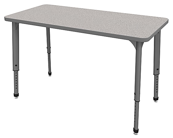 Marco Group™ Apex™ Series Rectangle Adjustable Table, 30"H x 48"W x 24"D, Gray Nebula/Gray