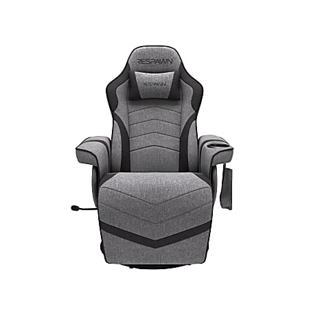 Respawn 900 Racing Style Ergonomic Fabric Recliner Computer Gaming Chair Gray ODP Business Solutions