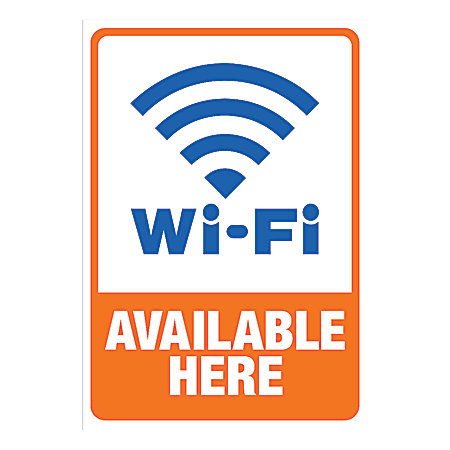 Cosco Sign Vinyl Decals, Wi-Fi Available Here, 5 1/4" x 6 1/4"