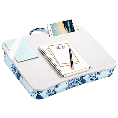 LapGear Designer Lap Desk, 17-3/4" x 13-3/4" x 2-3/4", Blue Blossom