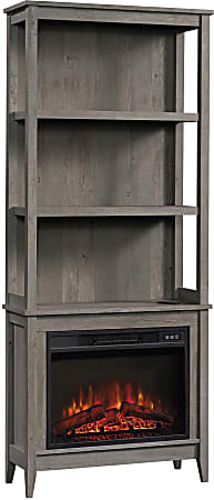 Sauder® Select 72"H Bookcase With Fireplace, Mystic Oak