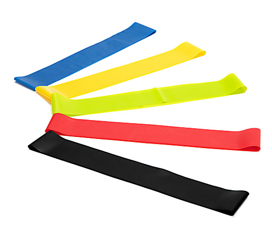 Mind Reader Loop Resistance Bands, Assorted Colors, Pack Of 5 Bands