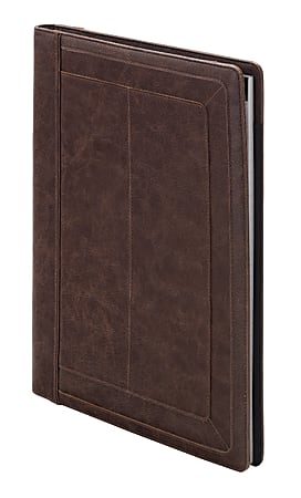 Office Depot® Brand Padfolio With Pocket, 12-1/4"H x 9-3/4"W, Distressed Brown