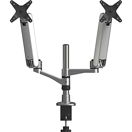 Kantek MA320 Mounting Arm for Monitor - Silver - TAA Compliant - 2 Display(s) Supported - 30" Screen Support - 1 Each