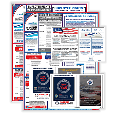 ComplyRight™ Federal Contractor General Industry Labor Law Poster Set, Bilingual