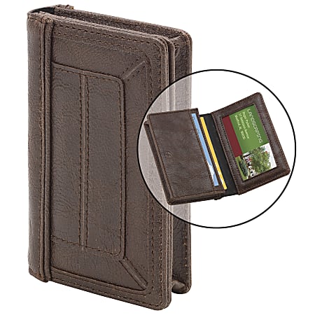 FORAY™ Distressed Wallet Card Holder, Brown