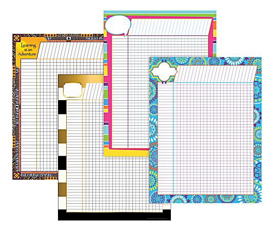 Barker Creek Elementary To Middle School Incentive Chart Sets, 17" x 22", Set Of 4