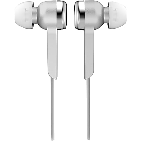 IQ Sound Digital Stereo Earphones - Stereo - Silver - Wired - Earbud - Binaural - In-ear - 4 ft Cable