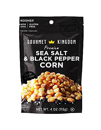 Gourmet Kingdom Corn Snacks, Sea Salt And Black Pepper