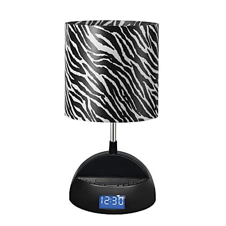 LighTunes Bluetooth® Speaker Desk Lamp, 15 1/4"H, Zebra Shade/Black Base