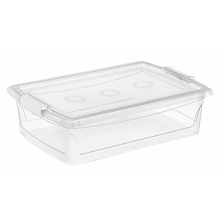 Office Depot® Brand Plastic Storage Box, 26 Quarts, Clear
