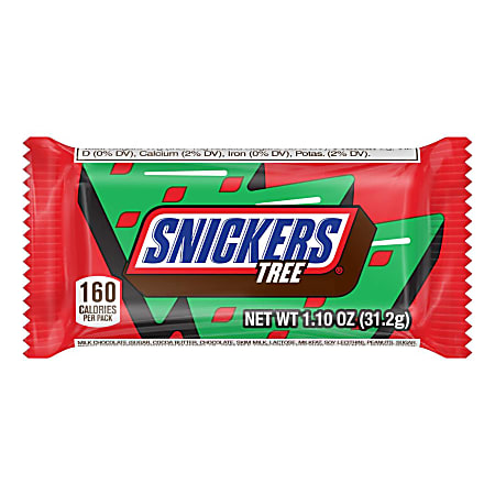 Snickers® Holiday Christmas Tree Candy Bar, 1.1 Oz