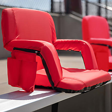 Flash Furniture Reclining Stadium Chair, Red