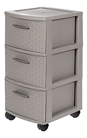 Style Selections 3-Drawers Clear Drawers with White Frame Stackable Rolling Plastic  Storage Drawer Cart in the Storage Drawers department at