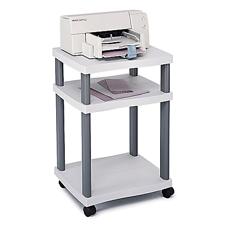 Safco® Wave Deskside Printer Stand, Gray