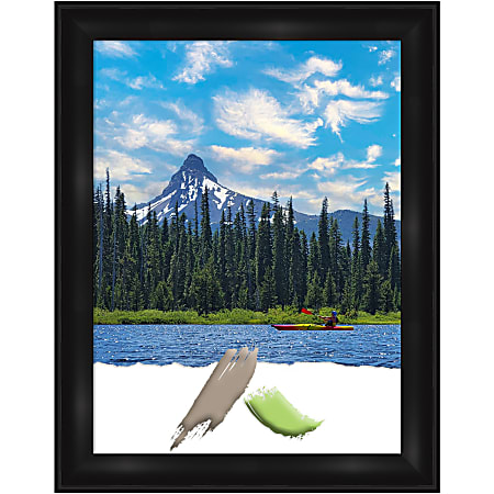 Amanti Art Grand Black Picture Frame, 22" x 28", Matted For 18" x 24"