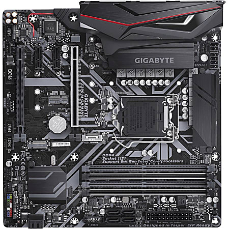 Gigabyte Ultra Durable Z390 M GAMING Desktop Motherboard - Intel Z390 Chipset - Socket H4 LGA-1151 - Intel Optane Memory Ready - Micro ATX - 64 GB DDR4 SDRAM Maximum RAM - UDIMM, DIMM - 4 x Memory Slots - Gigabit Ethernet - HDMI - 6 x SATA Interfaces