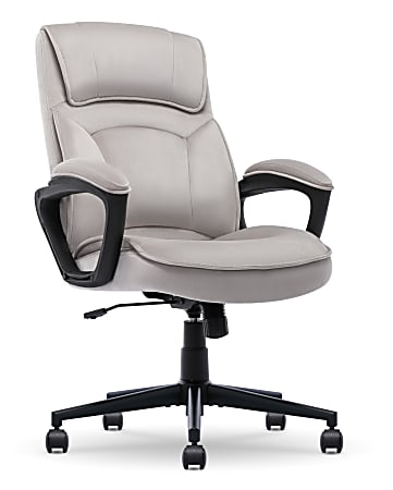 Serta&reg; Comfort Classic Ergonomic Fabric High-Back Executive Office Chair, Taupe