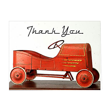 Retrospect Thank You Note Cards With Envelopes, 4 1/2" x 5 7/8", Vintage Peddle Car 1910, Box Of 10