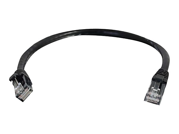 C2G 6in Cat5e Snagless Unshielded (UTP) Network Patch Ethernet Cable-Black - Patch cable - RJ-45 (M) to RJ-45 (M) - 6 in - UTP - CAT 5e - molded, snagless, stranded - black