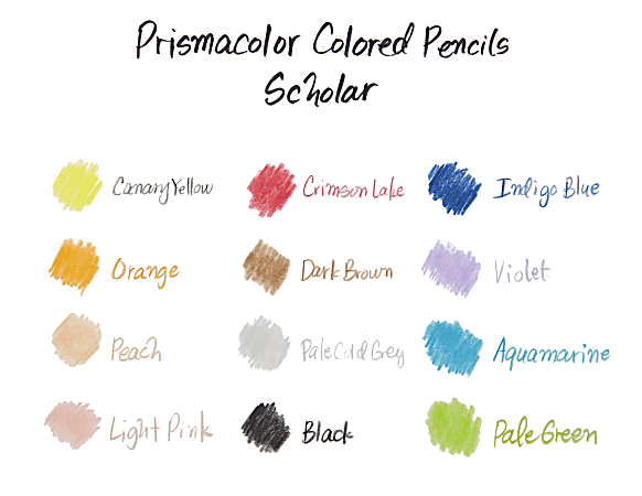 Prismacolor Scholar Student Artist or Crafter Quality Colored Pencils 24 Colors 