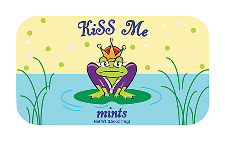 AmuseMints® Sugar-Free Mints, Kiss Me Frog, 0.56 Oz, Pack Of 24