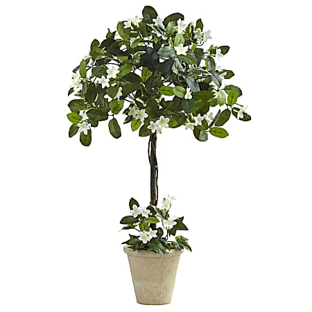 Nearly Natural Stephanotis Topiary 36”H Artificial Plant With Planter, 36”H x 23”W x 23”D, Green